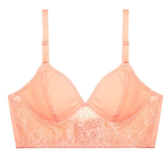 FORTNIGHT coral Mira longline wireless bralette - Picture 7 of 7